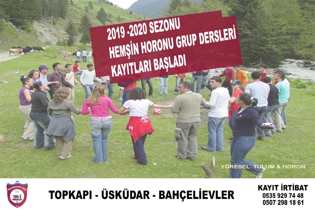 2019 Kasım  Ayı Üsküdar  Hemşin-Artvin Horon Kursu Başlama Tarihleri